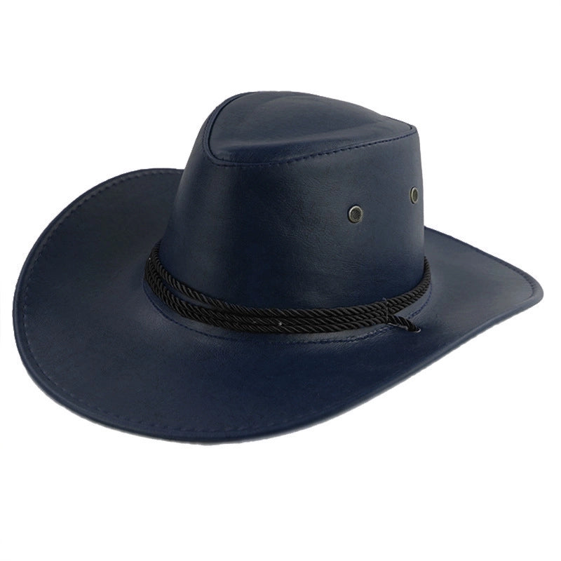 Western Denim Hat Men’s Double-sided Suede Large Brim Sun Hat Women’s Riding Hat Grassland United States