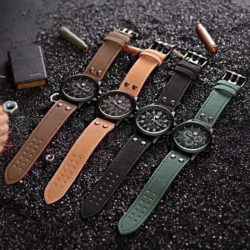 Fashion Geometric Buckle Quartz Men’s Watches