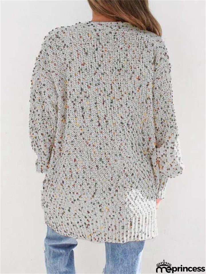 Colorful Dots Decorated Long Sleeve Cardigans