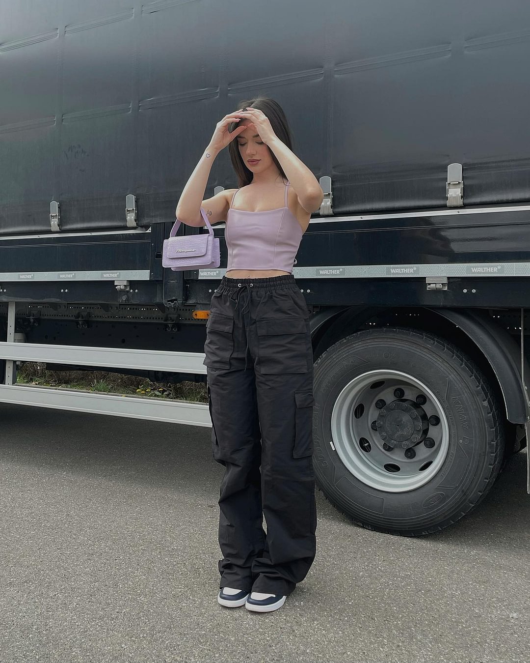 Vintage Cargo Pants Baggy Jeans Women Fashion 90s Streetwear Y2k Pockets Wide Leg High Waist Straight Denim Trousers Overalls