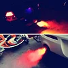 General LED Car Exhaust Pipe Carbon Fiber Texture Tail Throat Stainless Steel Modified Luminous Tube