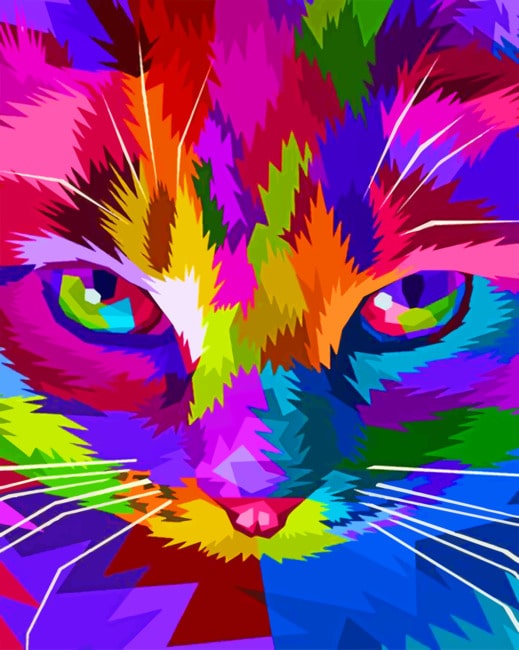

Pop Art Cat – Colorful Paint By Numbers - 40*50CM, 501 Original