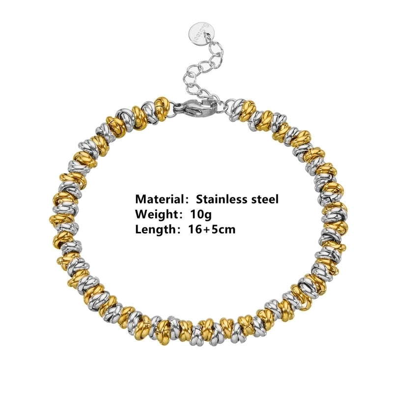 Fashion  Style String Color Titanium Steel Ring Weave Vintage Bracelet Trendy, Personalized And  Exquisite Ring Woven Bracelet2