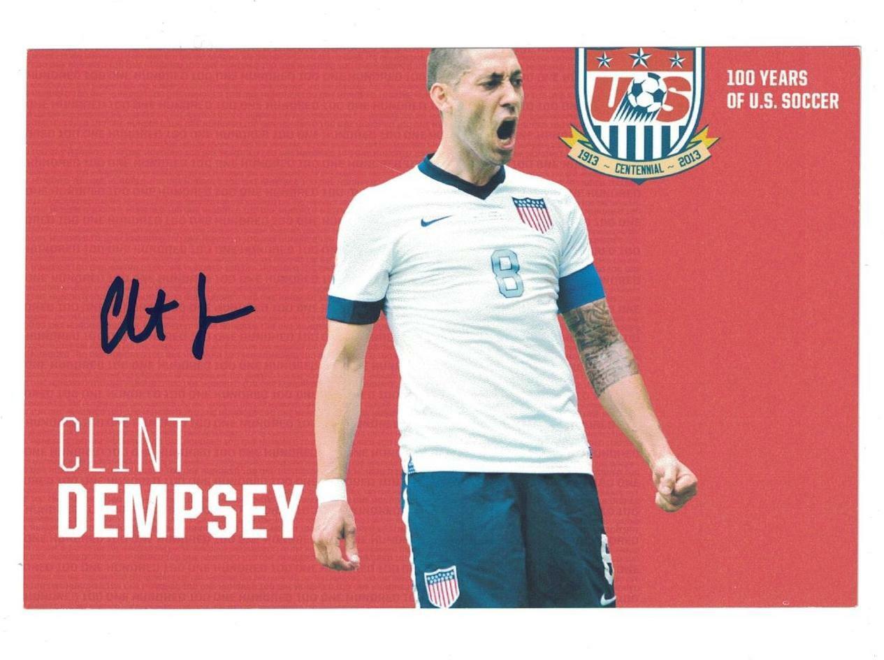 Clint Dempsey Signed Autographed 4 x 6 Photo Poster painting Soccer B