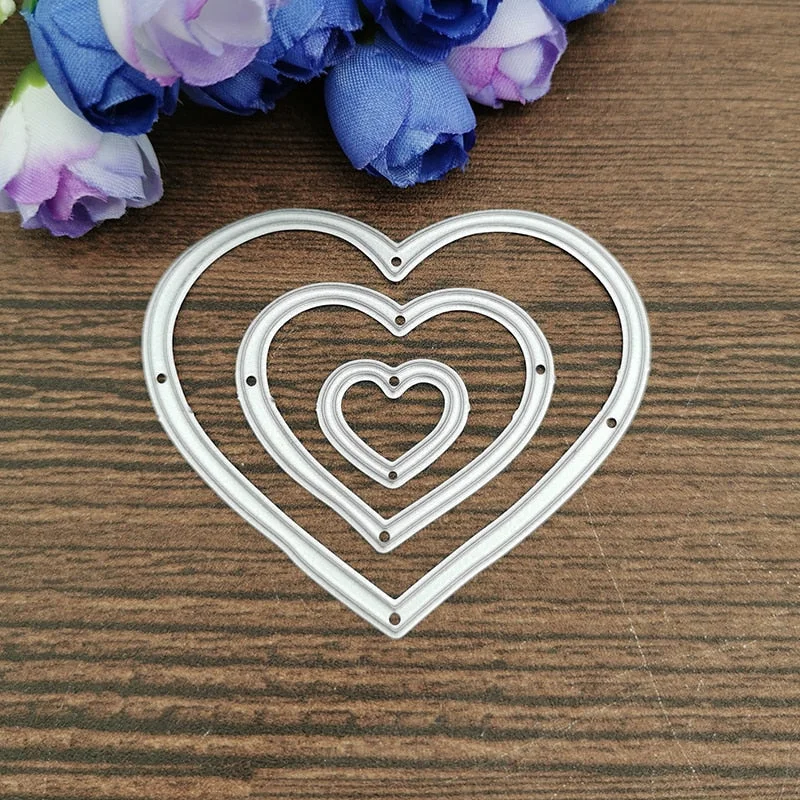 Heart-shaped ring Metal Cutting Dies Stencils For DIY Scrapbooking Decorative Embossing Handcraft Die Cutting Template