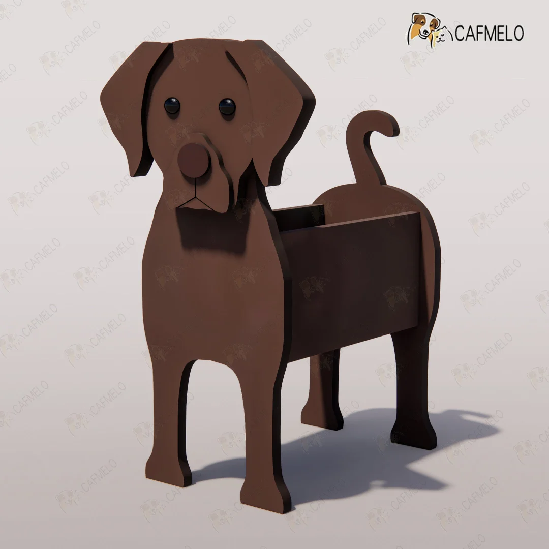 Chocolate Lab Planter