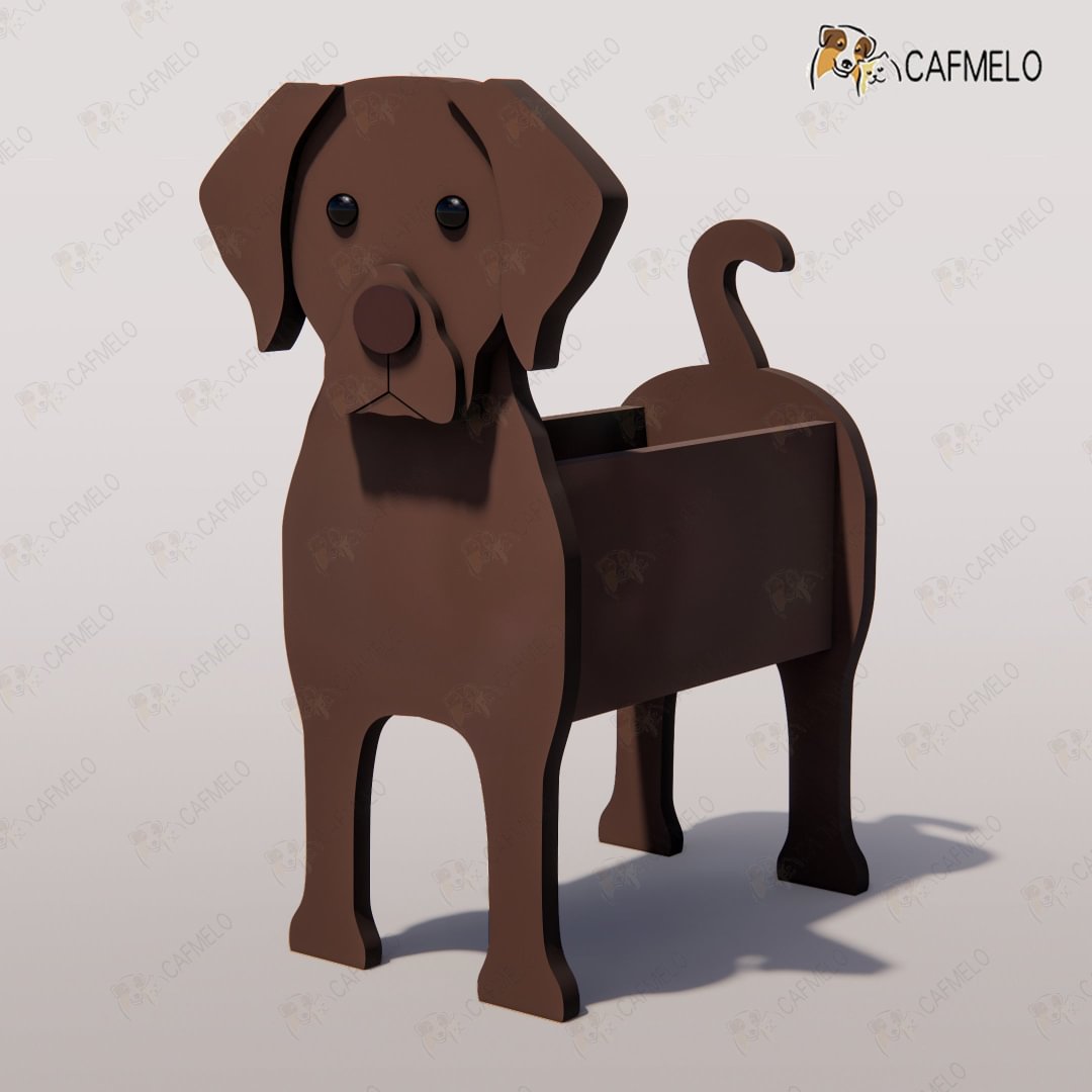 Chocolate Lab Planter