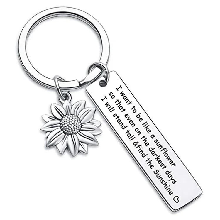 Sunflower Keychain I Will Stand Tall Gifts For Self