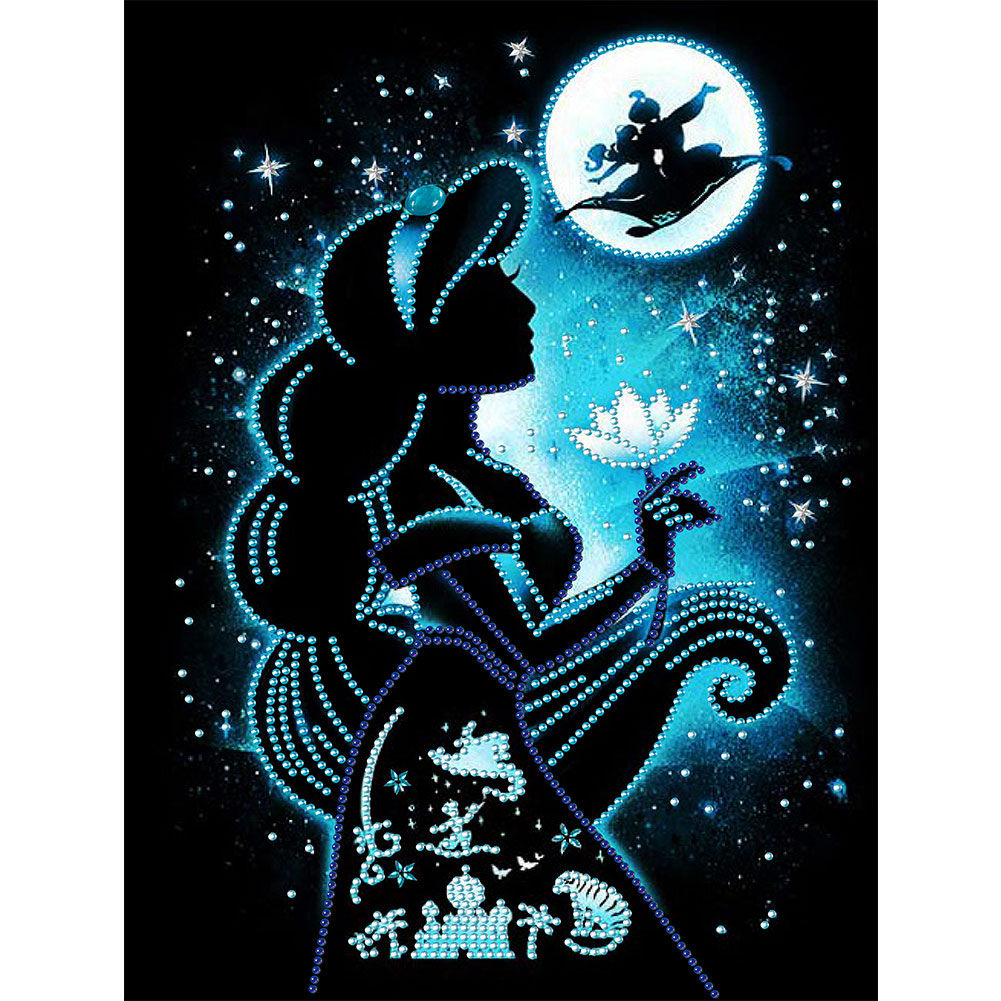 

Princess Silhouette - Special Shaped Diamond Painting - 30*40CM, 01, 501 Original