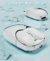 Wireless Gaming Mouse,Portable Dual Mode (2.4GHz+BT5.0) Fully Transparent Cute Mice,Battery Digital Display,RGB Backlight Rechargeable Silent Mice,for Laptop/iPad/Phone/PC/Mac