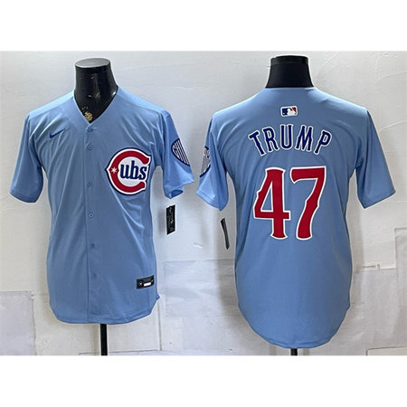 Youth Chicago Cubs #47 TRUMP Blue 2026 2nd Alternate Limited Jersey