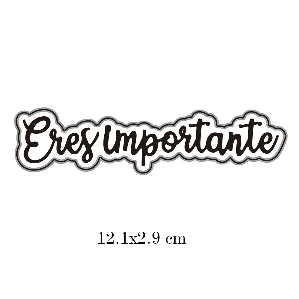 Spainish Words Serial Craft Metal Cutting Die Stencils Template for Scrapbooking Paper Album Cards Gift Decor Knife Die Cut New