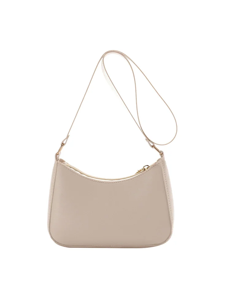 Vintage Women Solid Color PU Shoulder Underarm Bag Hobos Handbags (White)