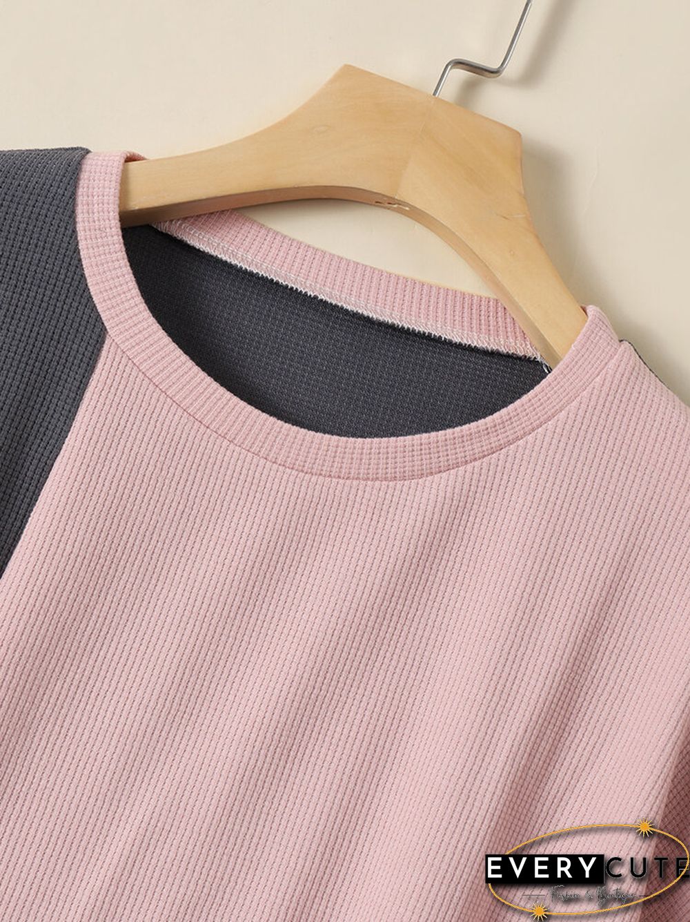 Color Block Dropped Shoulder Long Sleeve Loose Sweatshirt