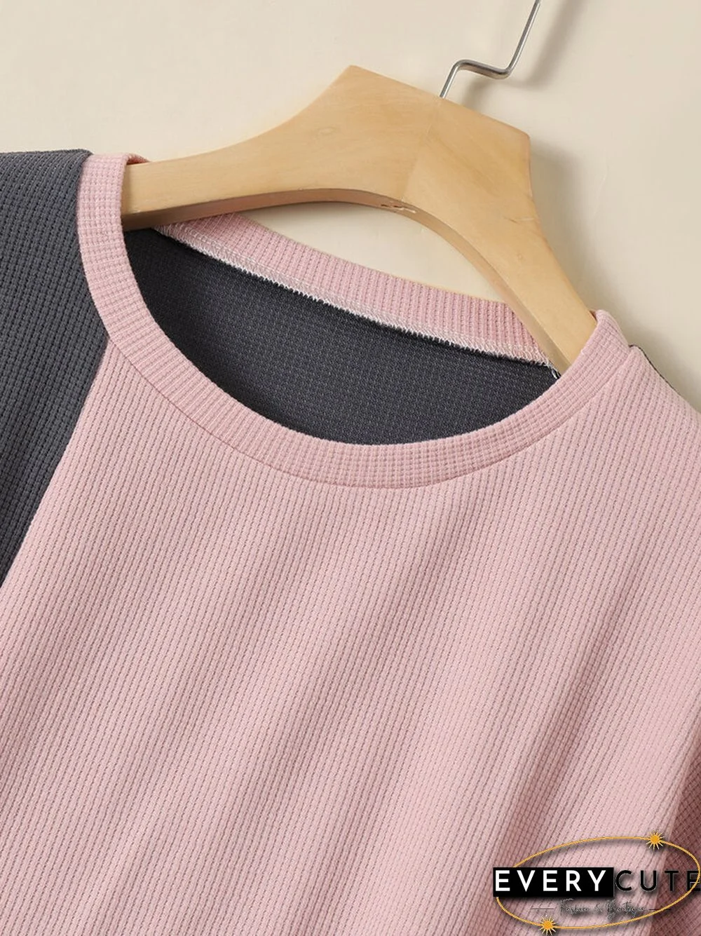 Color Block Dropped Shoulder Long Sleeve Loose Sweatshirt