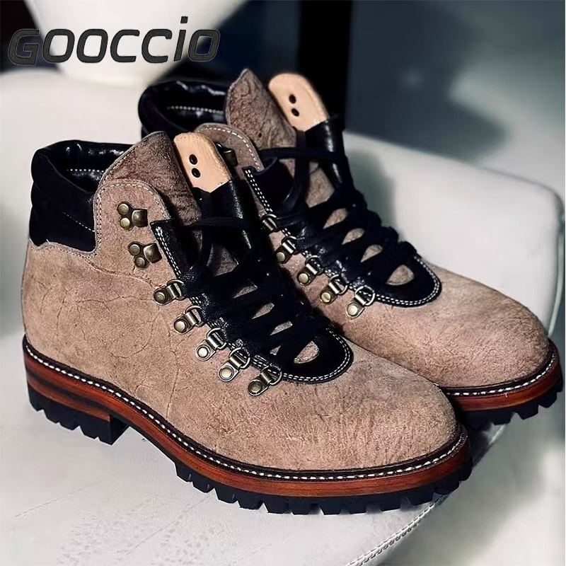 VR180 Prenium Cowhide Work Boots For Men  GOOCCIO   