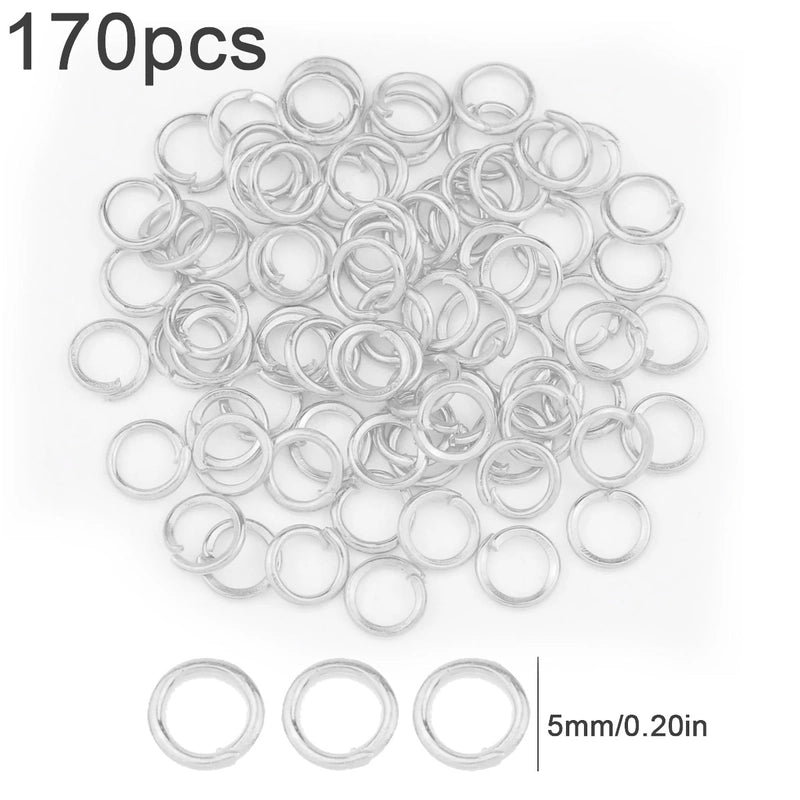 1 Set Diameter 3mm Diameter 4mm Diameter 5mm Alloy Solid Color Open Jump Rings Jewelry Accessories