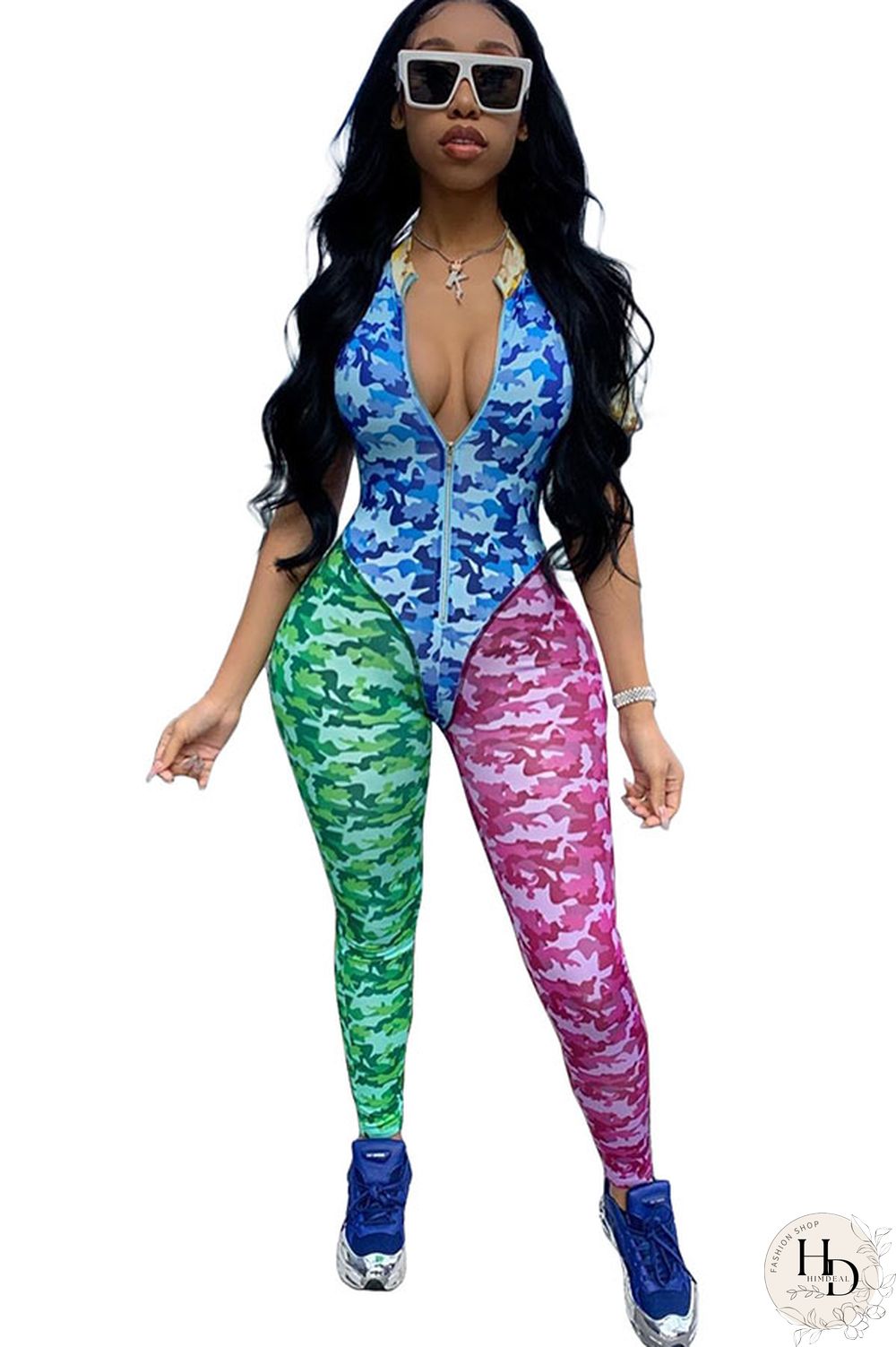 As Show Sexy Short Sleeve O Neck Jumpsuits