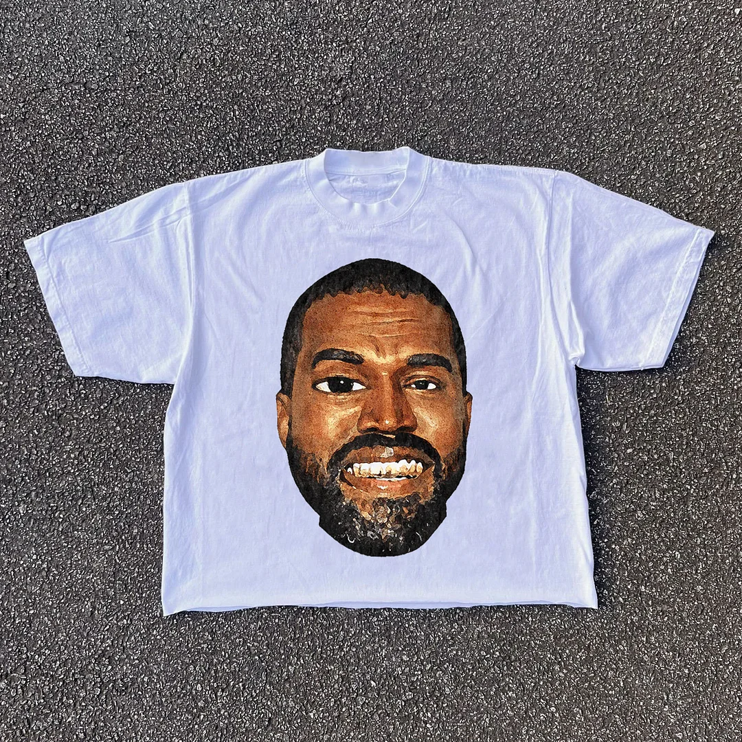 Kanye West Print Short Sleeve T-Shirt