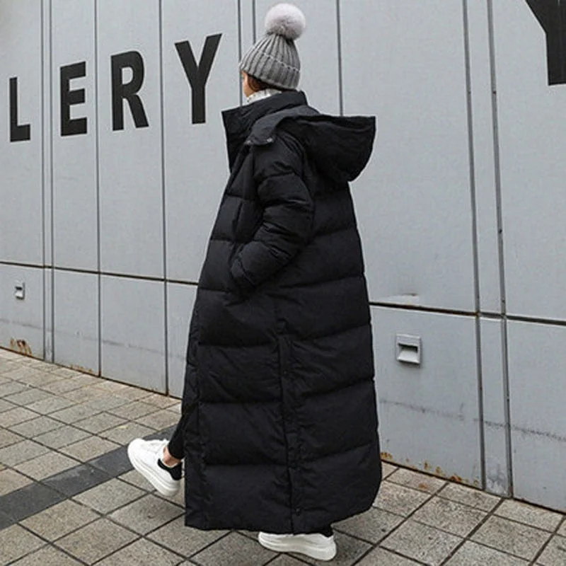 Parka Coat Extra Maxi Long Winter Jacket Women Hooded Big Plus Size Female Lady Windbreaker Overcoat Outwear Clothing Quilted