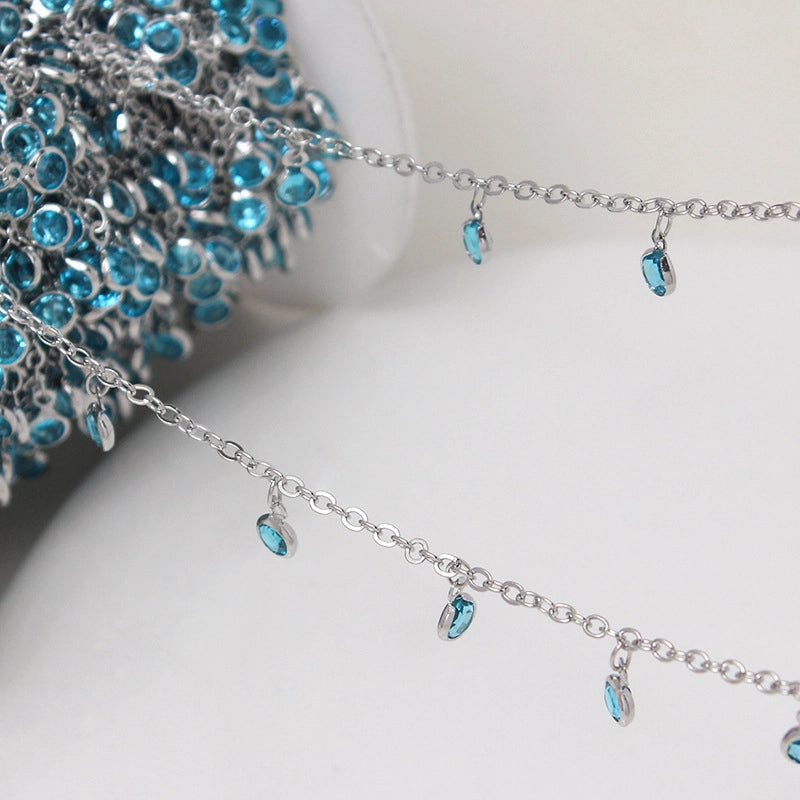 1 Piece 1m Copper Solid Color Chain