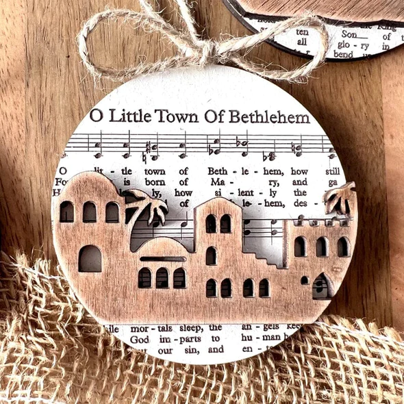 Music Sheet Nativity Ornament - tree - Codlins