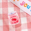20PCS Cute Cartoon Soft Drinks Acrylic Exam Books Paper Clips Back to School Creative Stationery