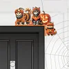 (US Local)Halloween Cat Diamond Art Door Right Angle Sign for Indoor Outdoor Wall