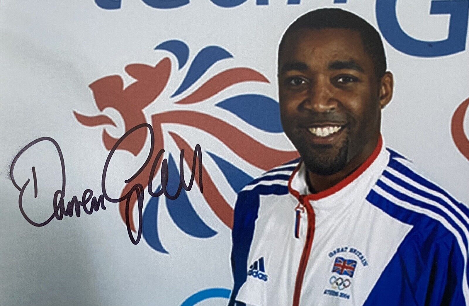 Darren Campbell Genuine Hand Signed 6X4 Photo Poster painting - Team GB - Olympics - Sprinter