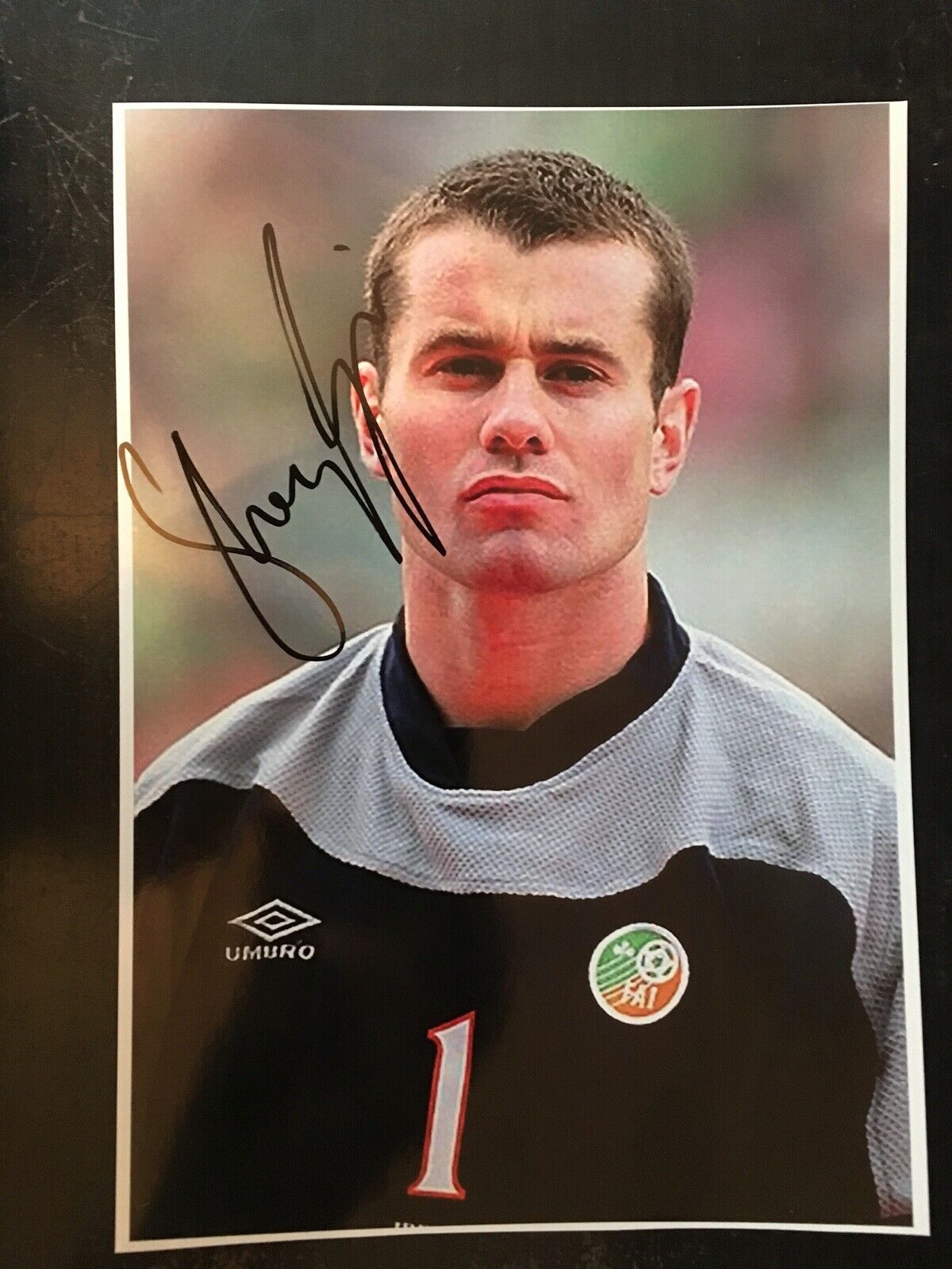 SHAY GIVEN - REPUBLIC OF IRELAND FOOTBALLER - EXCELLENT SIGNED Photo Poster painting