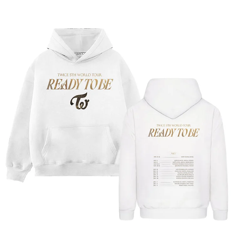 TWICE 5th World Tour READY TO BE Schedule Hoodie