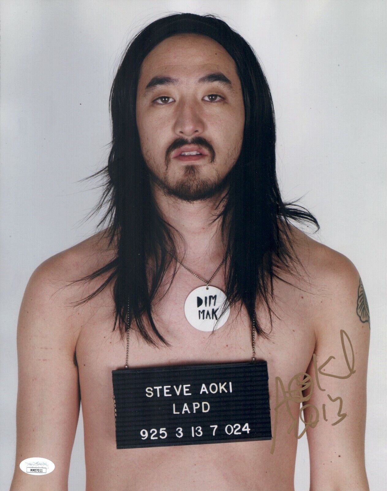 STEVE AOKI Signed DJ 11x14 Photo Poster painting EDM Producer Music Autograph JSA COA Cert