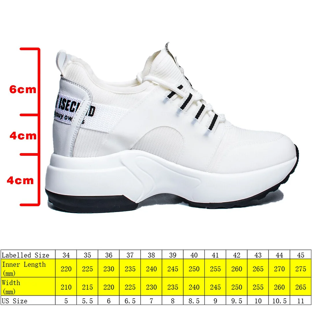 Fujin 8cm Summer Women Sneakers Platform Summer Shoes White Women's Breathable Soft Comfortable Chunky Shoes Wedge Heel