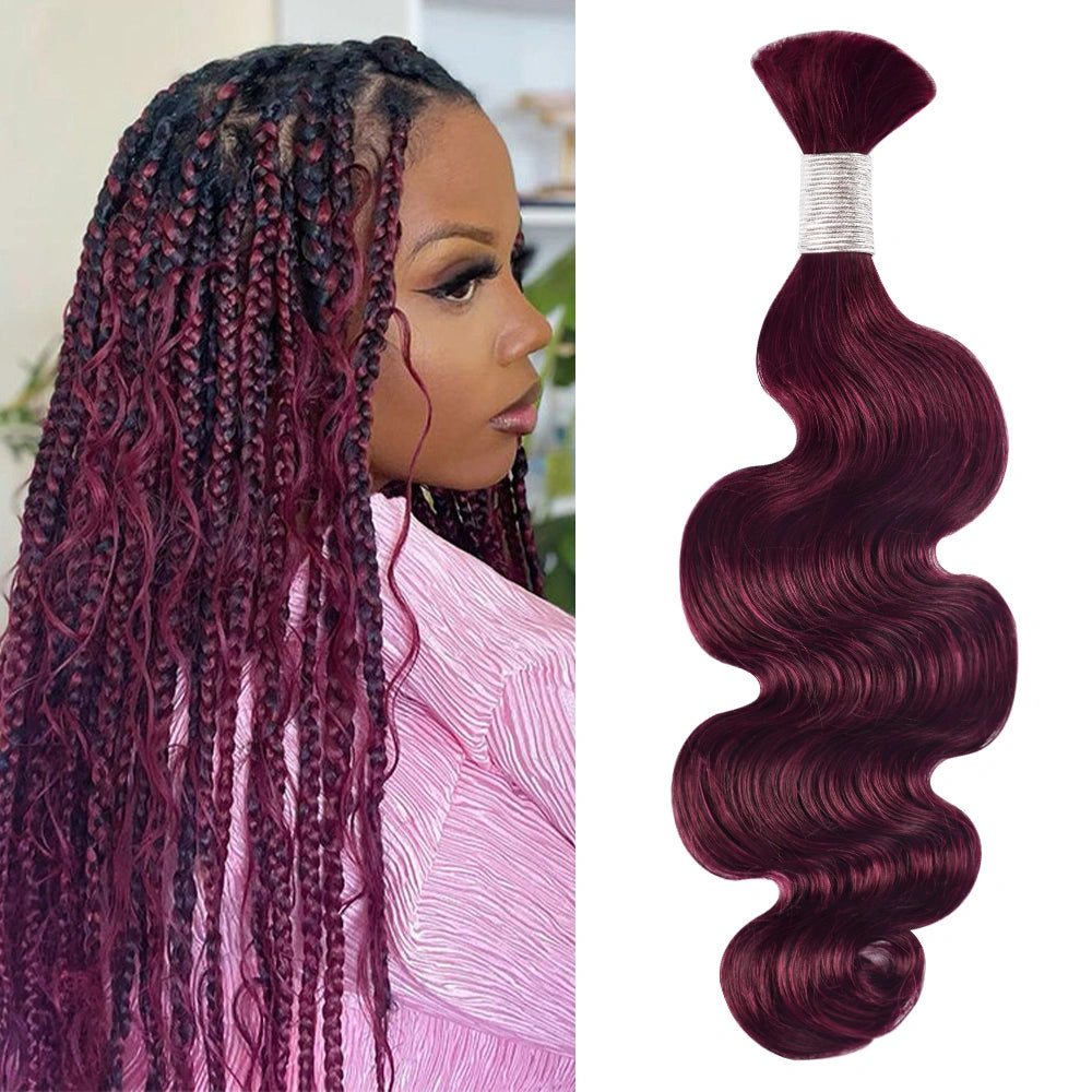 #99J Body Wave Hair Bulk | For Braiding | 100% Human Hair | BORUIHAIR