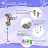 5Pcs DIY Diamond Painting Wind Chimes Crystal Window Suncatcher Craft Set Birthday Gifts Home Garden Decor