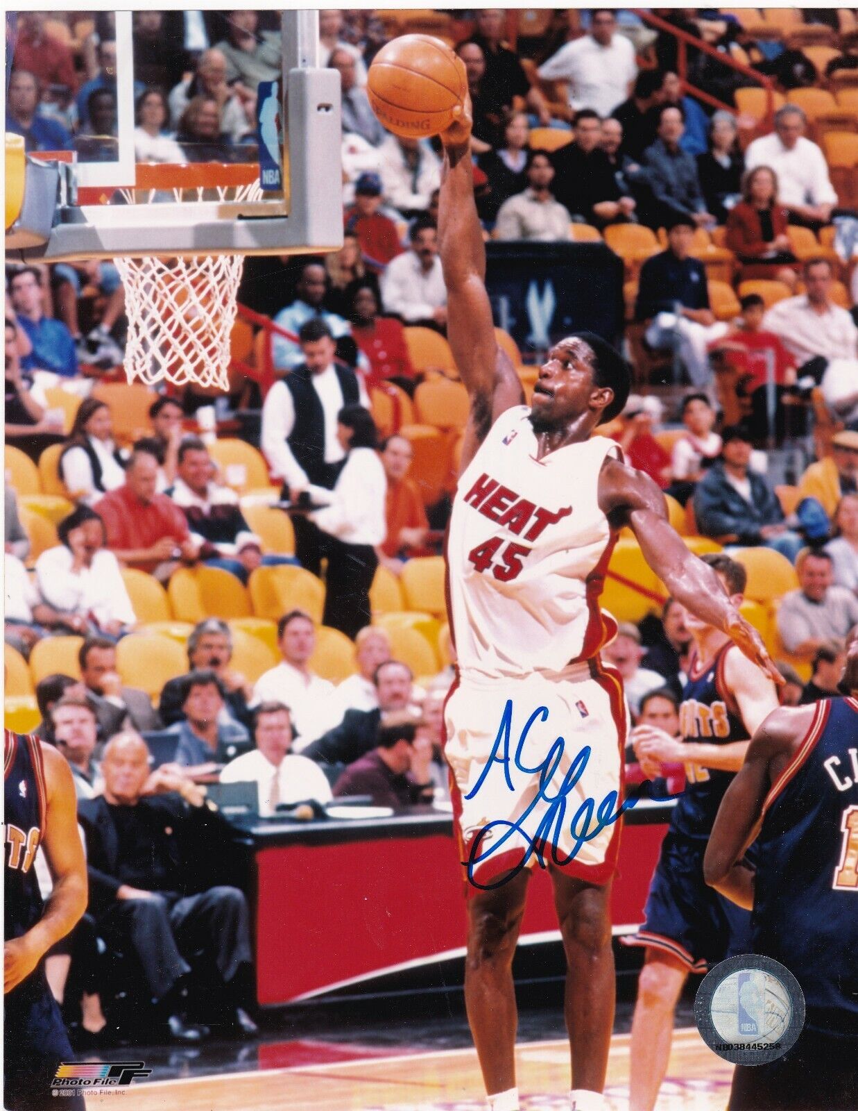 A.C. GREEN MIAMI HEAT ACTION SIGNED 8x10