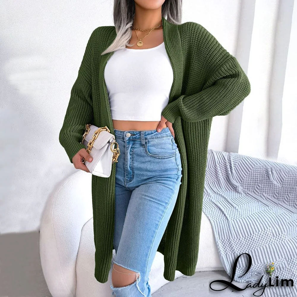 Casual Solid Colour Cardigan