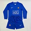 2008/2009 Retro Long Sleeve Manchester United Third Away Football Shirt 1:1 Thai Quality Kids Size
