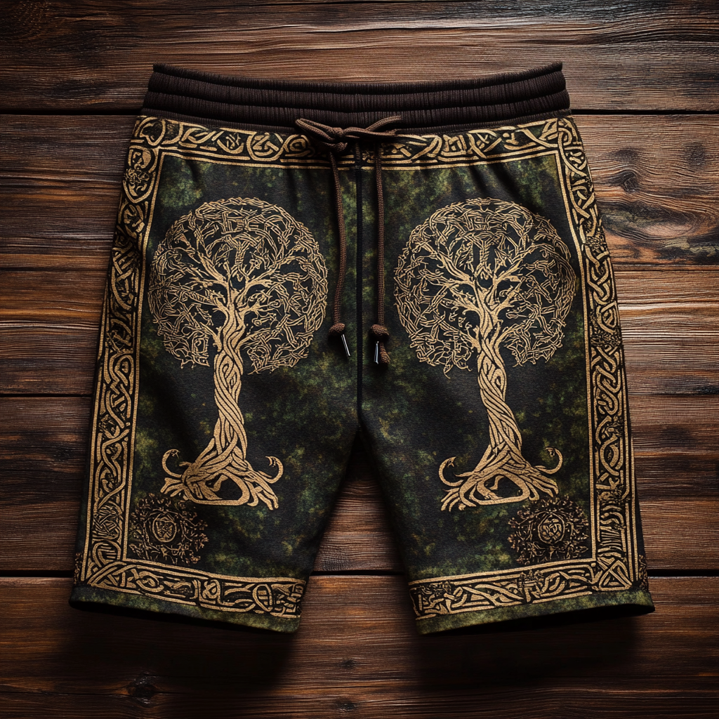 Men's Viking Vintage Life Of Tree Nordic Sport Shorts