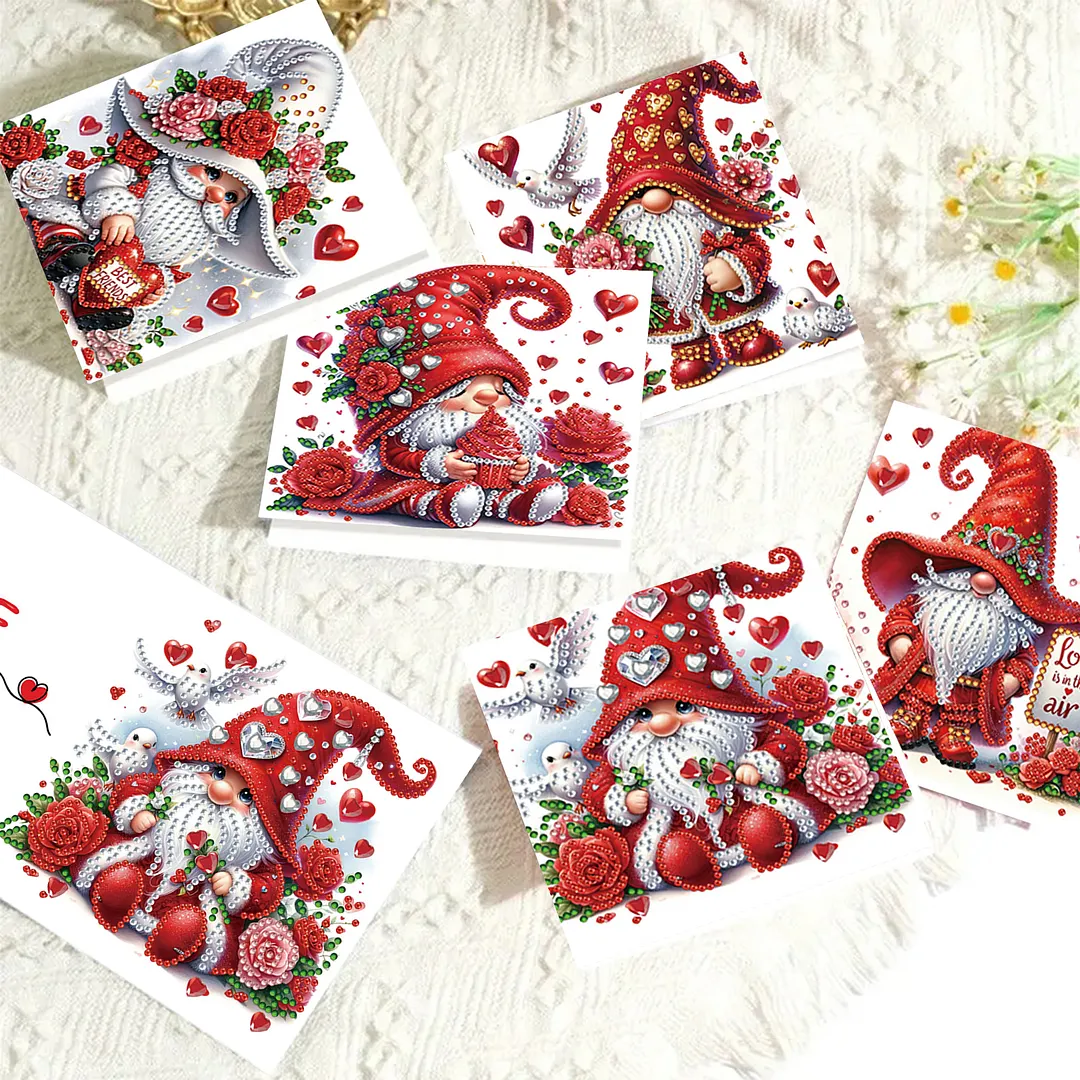 6PCS Goblins DIY Diamond Painting Greeting Card Set with Envelopes for Adults Gifts