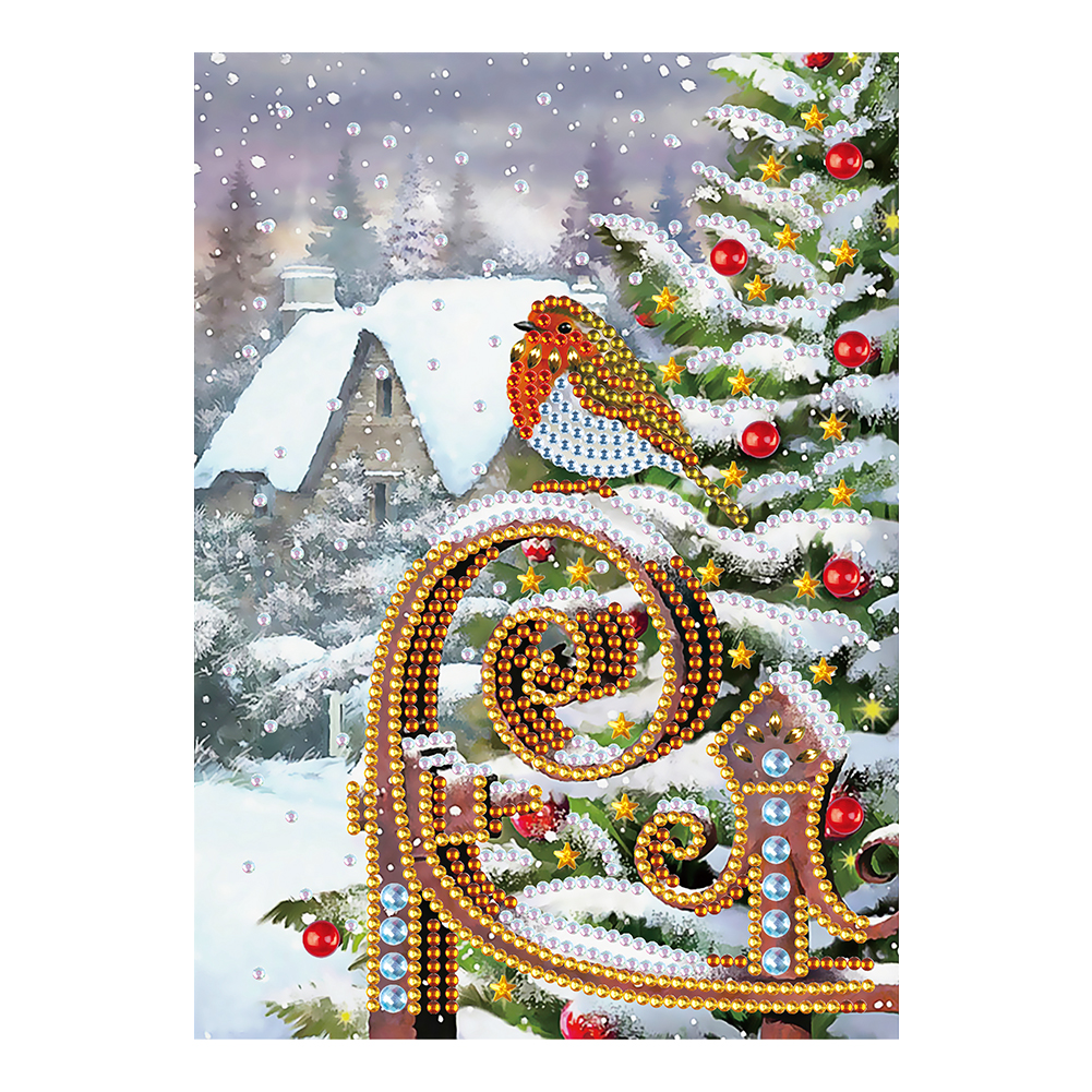 

Christmas Snow Scene - 5D DIY Craft Notebook, 501 Original