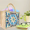 Diamond Painting Mandala Linen Tote Bag Replaceable Canvas for Women