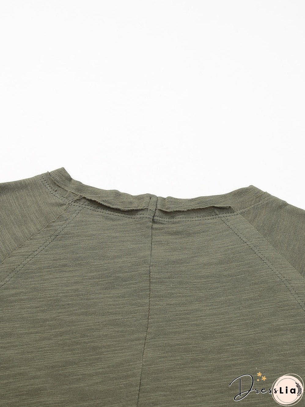 Green Classic Round Neck Long Sleeve Sweatshirt