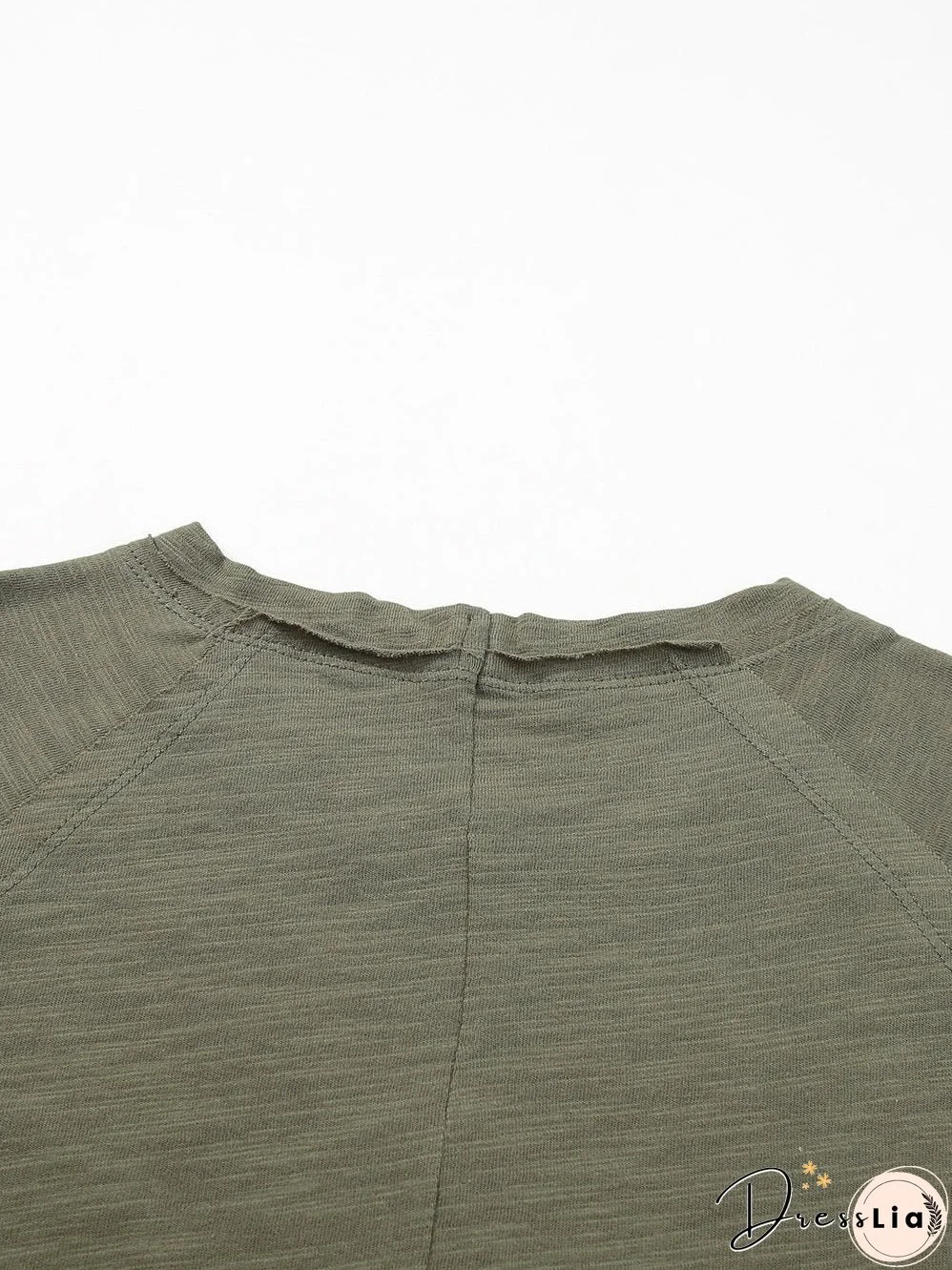 Green Classic Round Neck Long Sleeve Sweatshirt