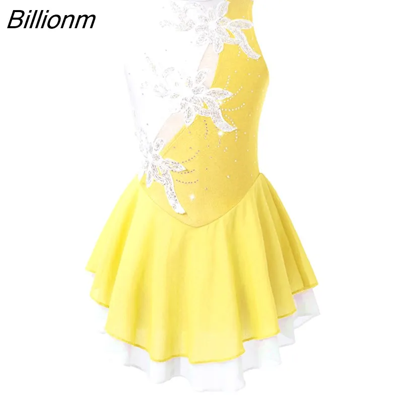 Alvivi Kids Girls Shiny Diamond Sleeveless Figure Ice Skating Dress Gymnastics Ballet Dance Leotard White 16