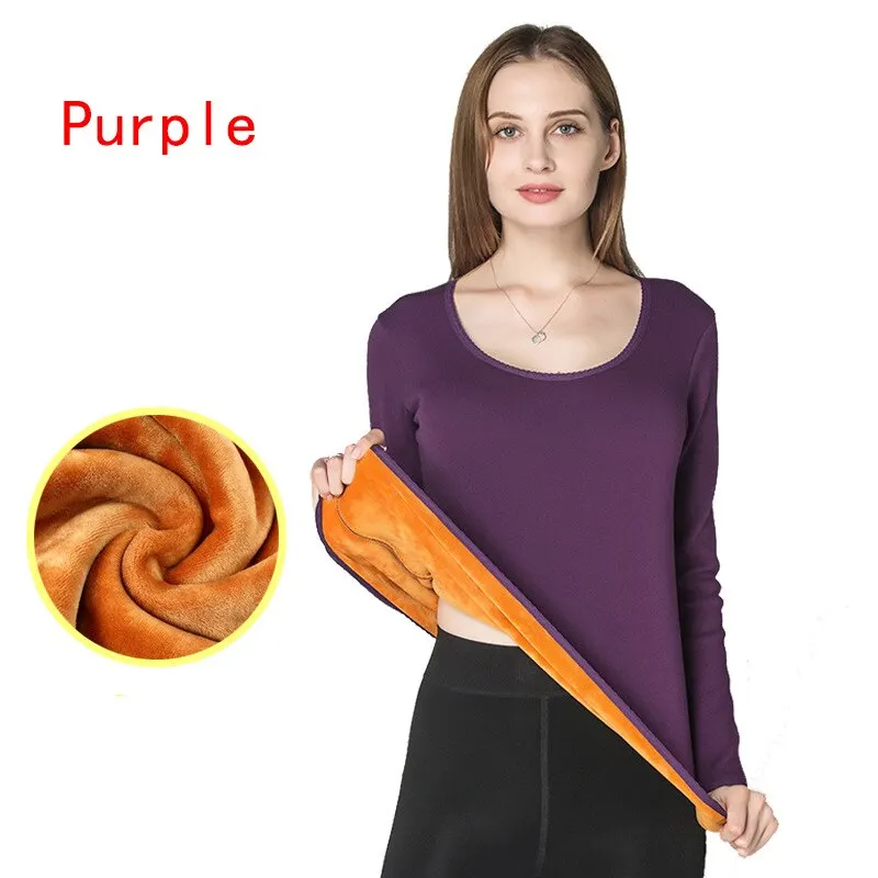 Women Winter Thermal Underwear Cashmere Pullover Sweater Velvet Top Shirt Fleece Long Sleeve Ladies Sweaters Long Johns Pajamas