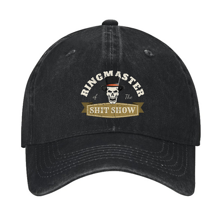 Ringmaster Shit Show Skull Print Hat QueenFunky