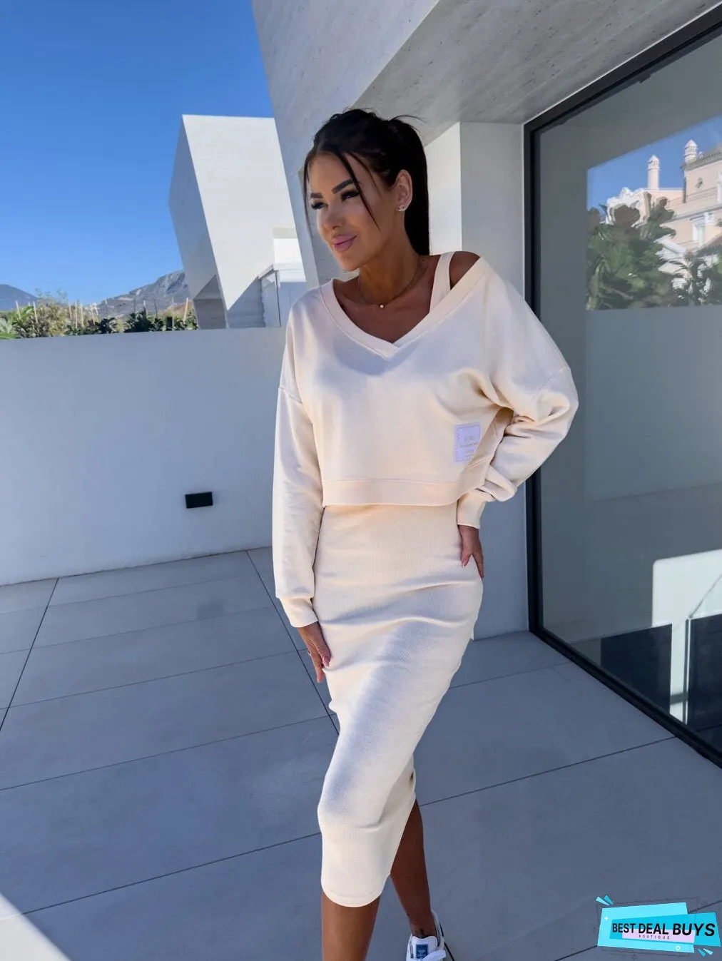 Andrea Casual Sweatshirt And Dress Set
