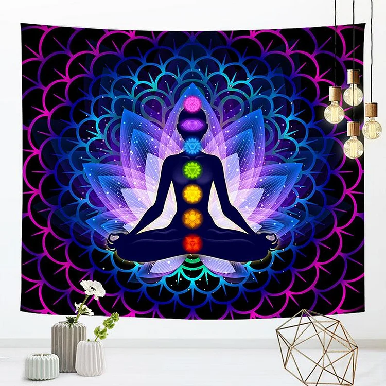 Chakra Meditation Yoga Wall Hanging Tapestry