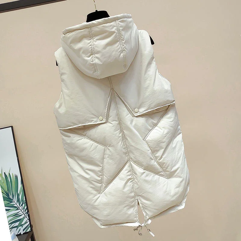 Woherb Women Winter Vests 2022 New Short Vest Cotton Padded Jacket Sleeveless Female Winter Waistcoat Vest